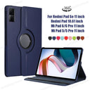 Xiaomi RedMi Pad SE Rotating PU Leather Tablet Stand Case  ourlum.com   