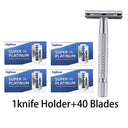 Classic Double-Blade Stainless Steel Razor for Timeless Shaving