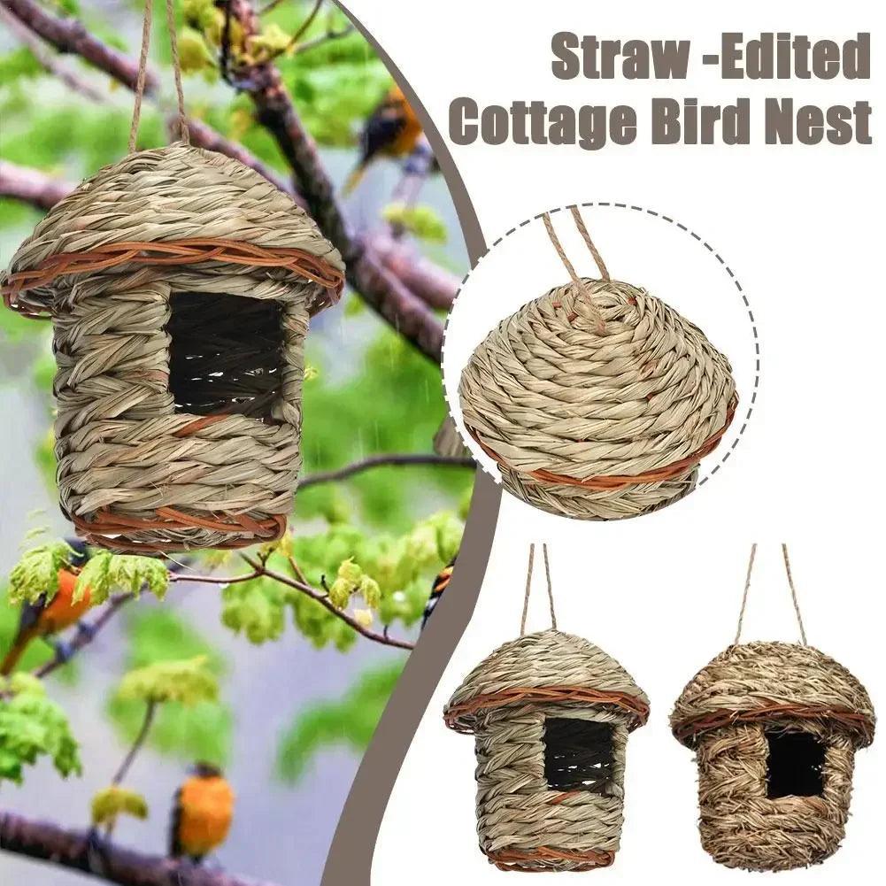 Handwoven Hummingbird Grass Nest House: Pure Natural Materials & Extra Durable  ourlum.com   