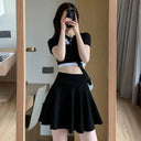 Summer Chic Mini Pleated Skirt Stylish Elastic Waist Skirt