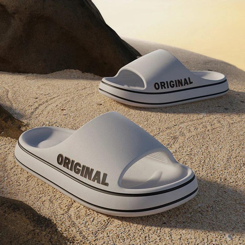 Summer Beach Slides: Chic Anti-Slip Sandals for Women  ourlum.com   