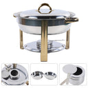 4L Stainless Steel Gold Warming Container Chafing Dish Food Warmer Food Insulation for Home Accessories