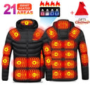 21 Areas Heated Jacket Lightweight USB Electric Coat Men Women