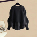 Elegant Korean Knit Sweater Dress & Skirt Set Autumn Fashion