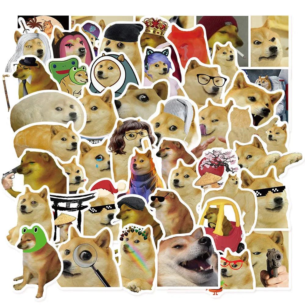Funny Dog Meme Stickers Decals Set - Pack of 10/50 Pieces for Kids & Adults  ourlum.com 50pcs  