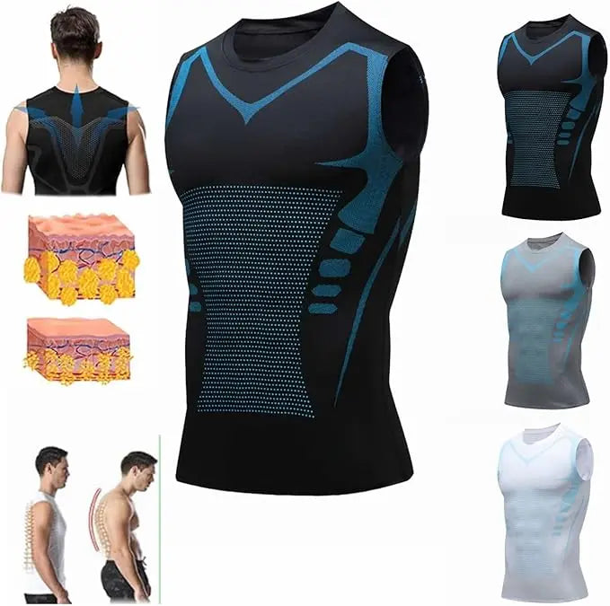 Men's Ionic Shaping Vest Ice-Silk Slimming Body Shaper