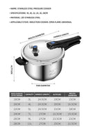 Universal Stainless Steel Pressure Cooker for Gas Induction