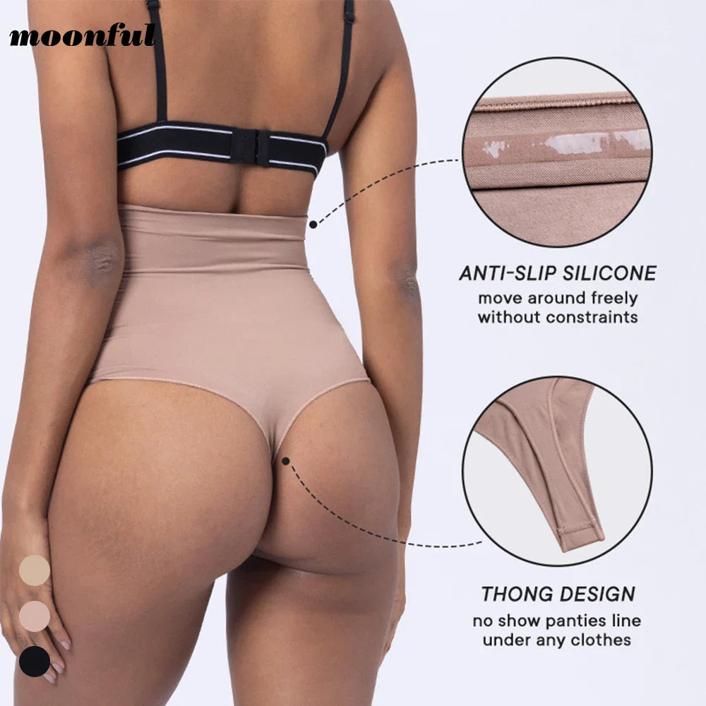 High Waist Thong Shapewear for Abdomen Control & Slimming - Invisible Comfort