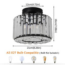 Glass Led Pendant Light Modern Ceiling Lamp Adjustable Fixture