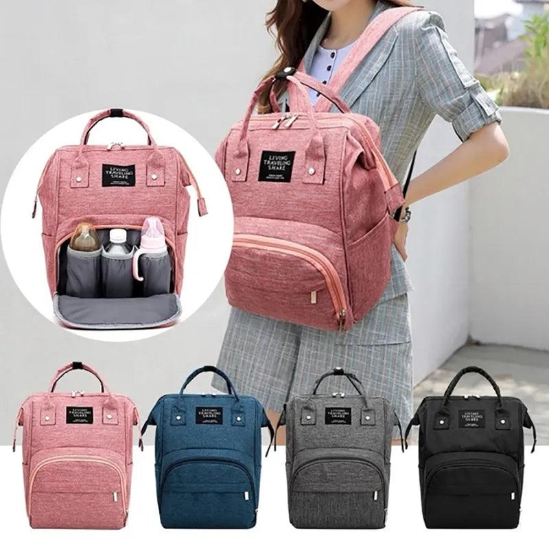 Nappy Backpack Bag Mummy Large Capacity Bag Mom Baby Multi-Function Waterproof Outdoor Travel Diaper Bags for Baby Care  ourlum.com   