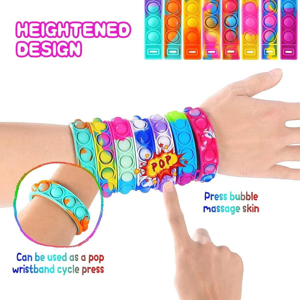 Fidget Pop Bracelet Bubble Sensory Stress Relief Kids Gifts  ourlum.com   