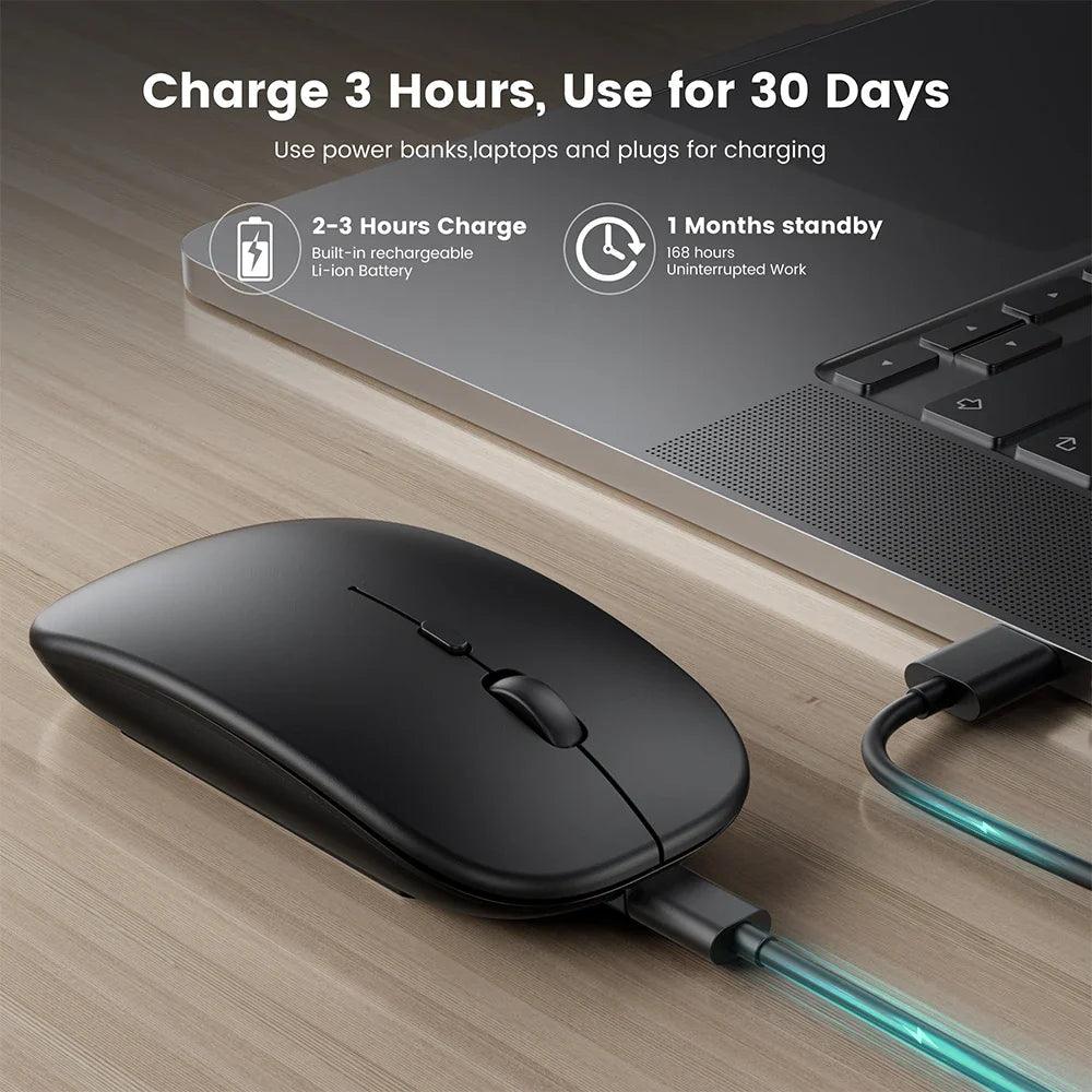 Ergonomic Silent Bluetooth Mouse: Precise DPI & Rechargeable  ourlum.com   