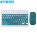 Wireless Bluetooth Keyboard: Ultra-Slim Design for iPad iPhone Tablet  ourlum.com dark green-and mouse  