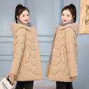 Winter Fashion Women Mid Length Down Cotton Jacket Warm