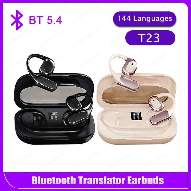 Translator Earbuds 142 Languages Noise Cancelling Bluetooth 5.4 Headset Instant Translated Smart Voice Real Time Translator