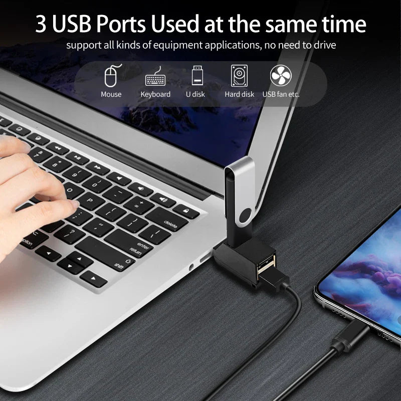 USB Hub Adapter Extender Splitter: Fast Data Transfer Solution  ourlum.com   