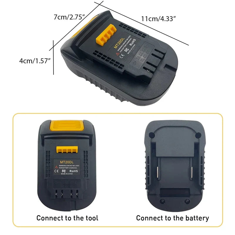 Battery Adapter for Makita Bosch Milwaukee to Dewalt 20V Tools