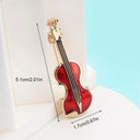 1Pc Fashion Elegant Red Violin Brooch Pin Jewelry Accessories