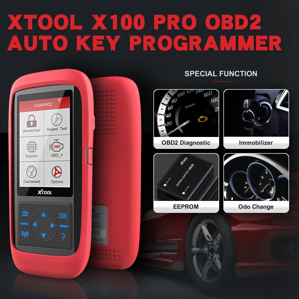 XTOOL X100 Pro2 Advanced Auto Key Programmer and Calibration Scanner with OBD2 Code Reading and Free Software Updates