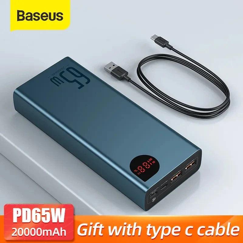 Baseus 65W Power Bank 20000mAh Portable Powerbank 22.5W 10000mAh QC 4.0 3.0 Fast Charging Charger Poverbank For iPhone 12 Xiaomi  ourlum.com   