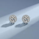 Starlight Elegance Silver Star Stud Earrings Dazzling Zircon Design