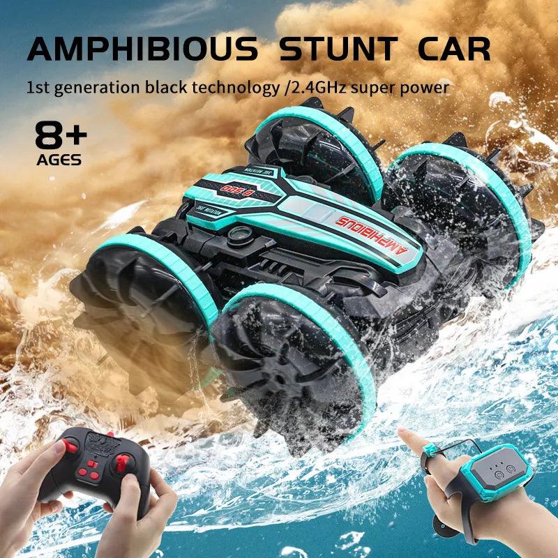 Amphibious Stunt RC Car: Ultimate Outdoor Fun for Boys - Double-sided Flip Drift Toy  ourlum.com   