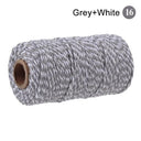 Cotton Macrame Cord Rope Twine String Crafts DIY Bohemia Wedding Decor  ourlum.com SLQ A16 Gray white  