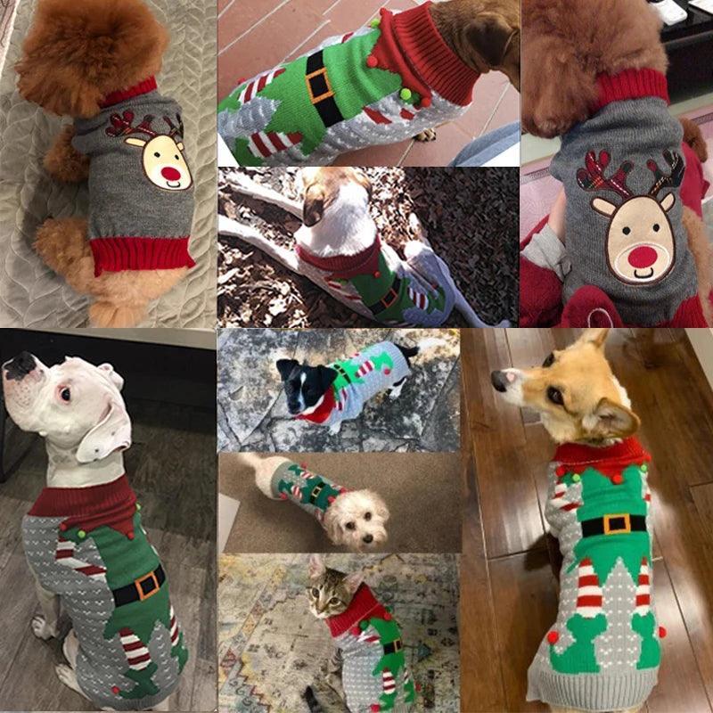 Cozy Snowman Print Winter Pet Sweater for Dogs and Cats  ourlum.com   