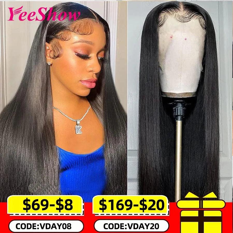 32 Inch Peruvian Remy Human Hair Lace Front Wig with Transparent HD Frontal  ourlum.com 13x4 HD Frontal Wig United States 18inches | 180% | 3-5 working days