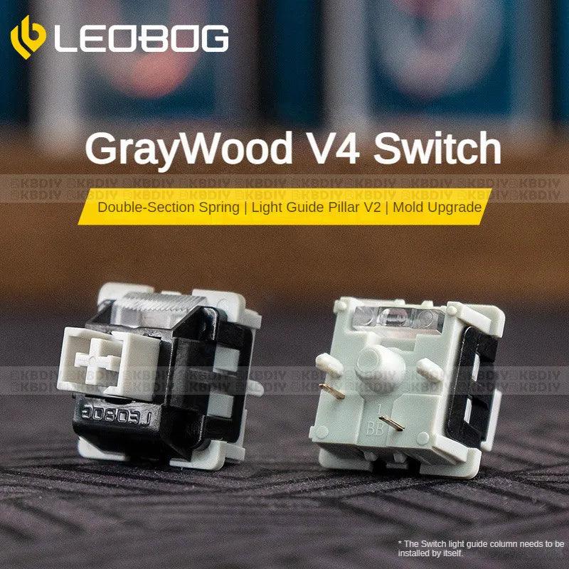 LEOBOG GrayWood Linear POM Switches: Enhanced Typing for Custom Keyboards  ourlum.com   