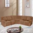 7-Piece L Shape Velvet Stretch Recliner Sofa Covers Set