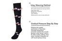 Chic Compression Knee Socks for Academic Style Black White