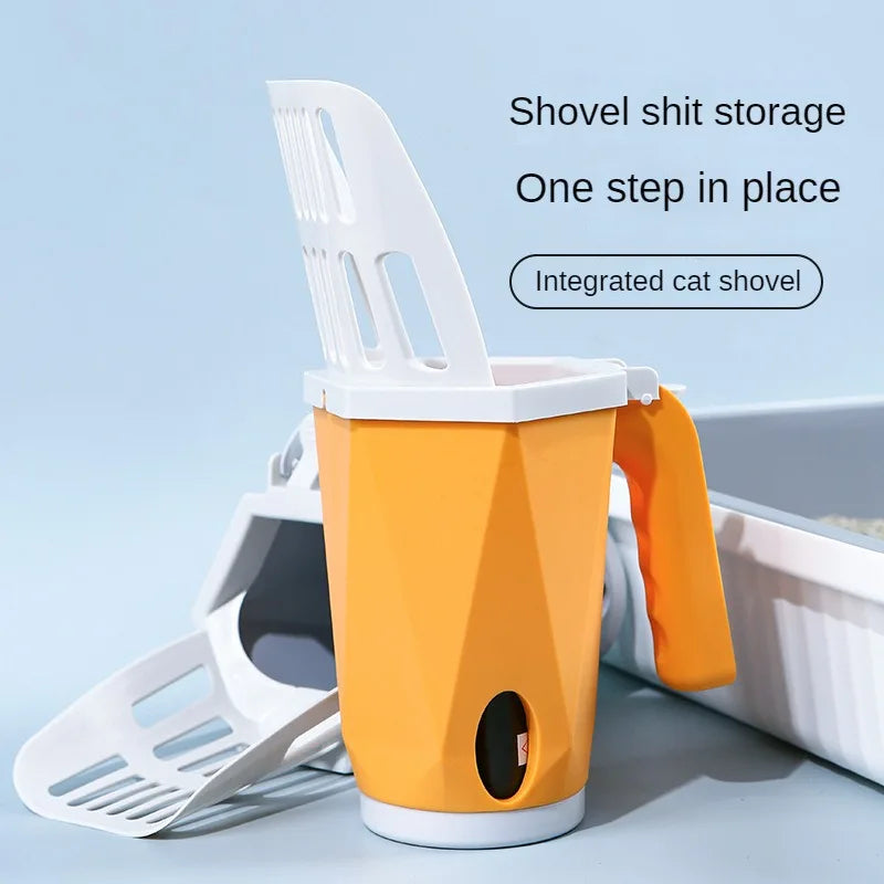 Cat Litter Scoop: Easy One-Handed Sanitary Pet Waste Cleaner  ourlum.com   