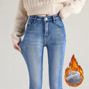 Cozy Winter Thermal Skinny Jeans Stay Warm and Stylish