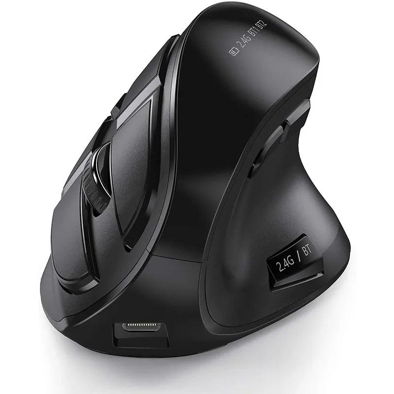 Bluetooth Vertical Wireless Mouse: Ergonomic & Efficient for Tablet Laptop  ourlum.com Black  