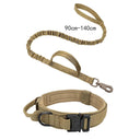 Military Tactical Dog Collar with Durable Nylon Lead & Breakaway Leash  ourlum.com Khaki Collar Leash M collar(36-48cm) 