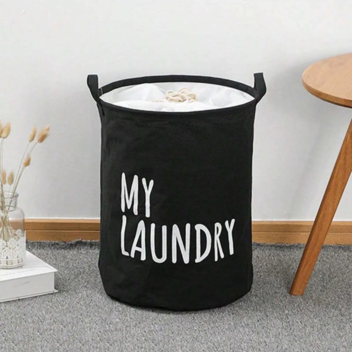 Foldable Oxford Cloth Laundry Basket with Drawstring Closure - Large Capacity Waterproof Storage Bin for Home, Bathroom, and Toys Organizing  ourlum.com   