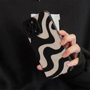 Zebra Stripe Black White iPhone Case - Shockproof Soft Cover for Various iPhone Models  ourlum.com   