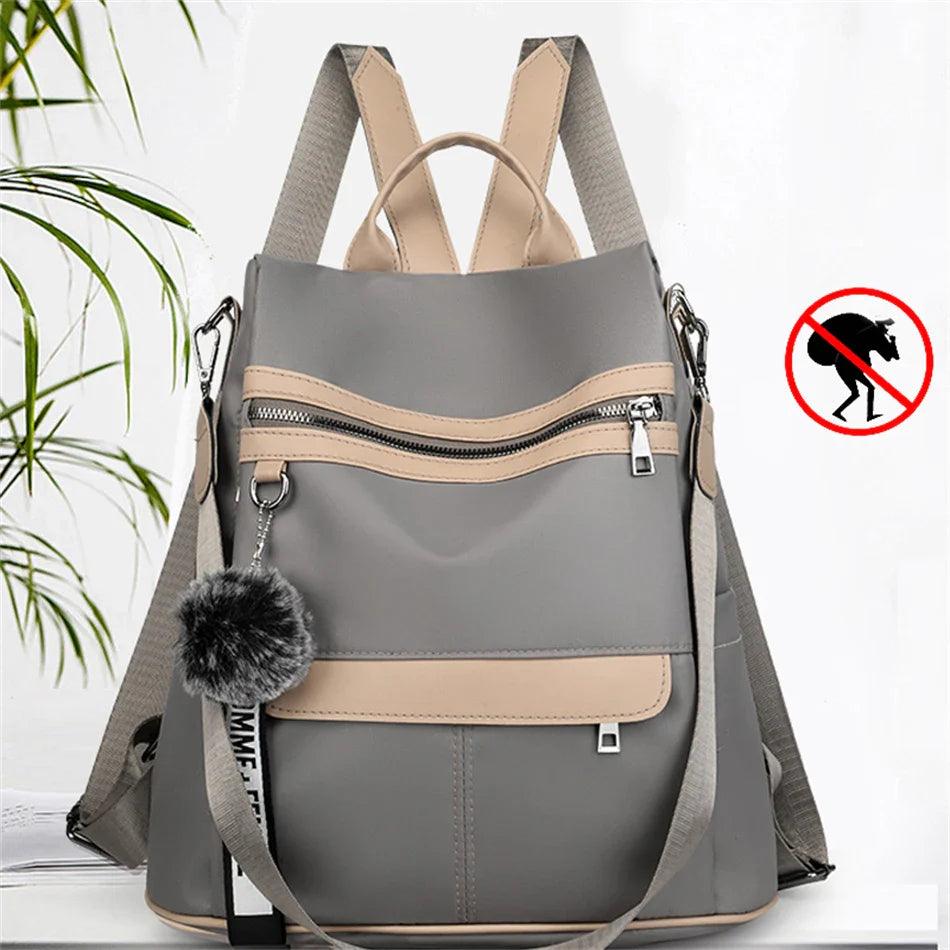 3 In 1 High Quality Anti-theft Backpack Women Waterproof Oxford Shoulder Bags School Bags for Teenager Girls Rucksack Travel Bag  ourlum.com   