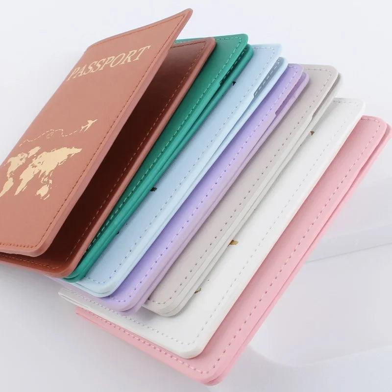 Passport Cover: Elegant World-Themed Travel Holder - Perfect Gift for Travel Enthusiasts  ourlum.com   