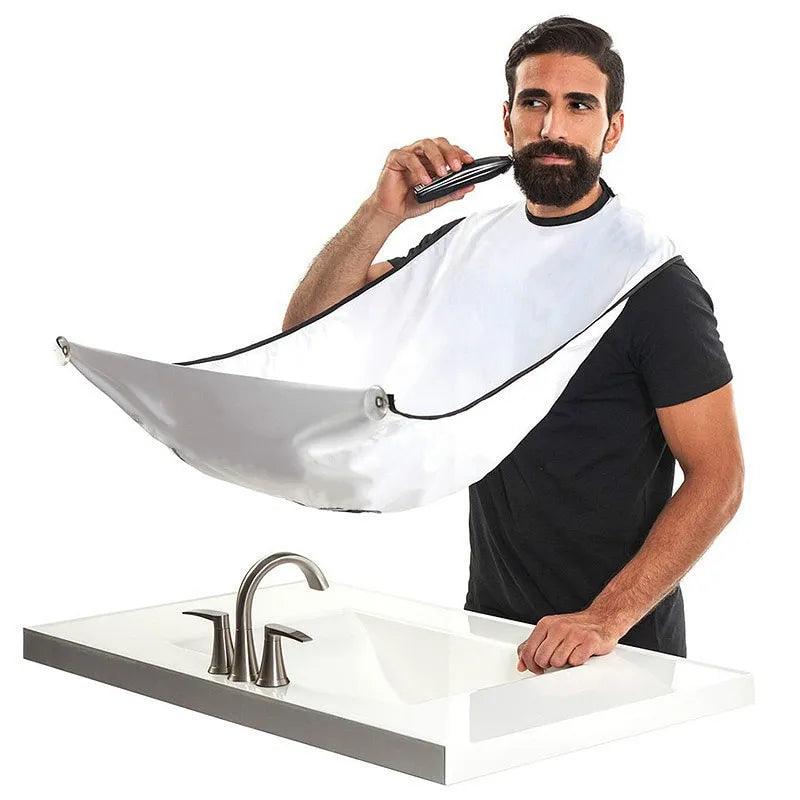 Gentleman's Grooming Apron with Hair Catcher - Stylish Beard and Hair Cleaning Bib for Men - Shaver Cape for Clean Shaving Experience  ourlum.com   