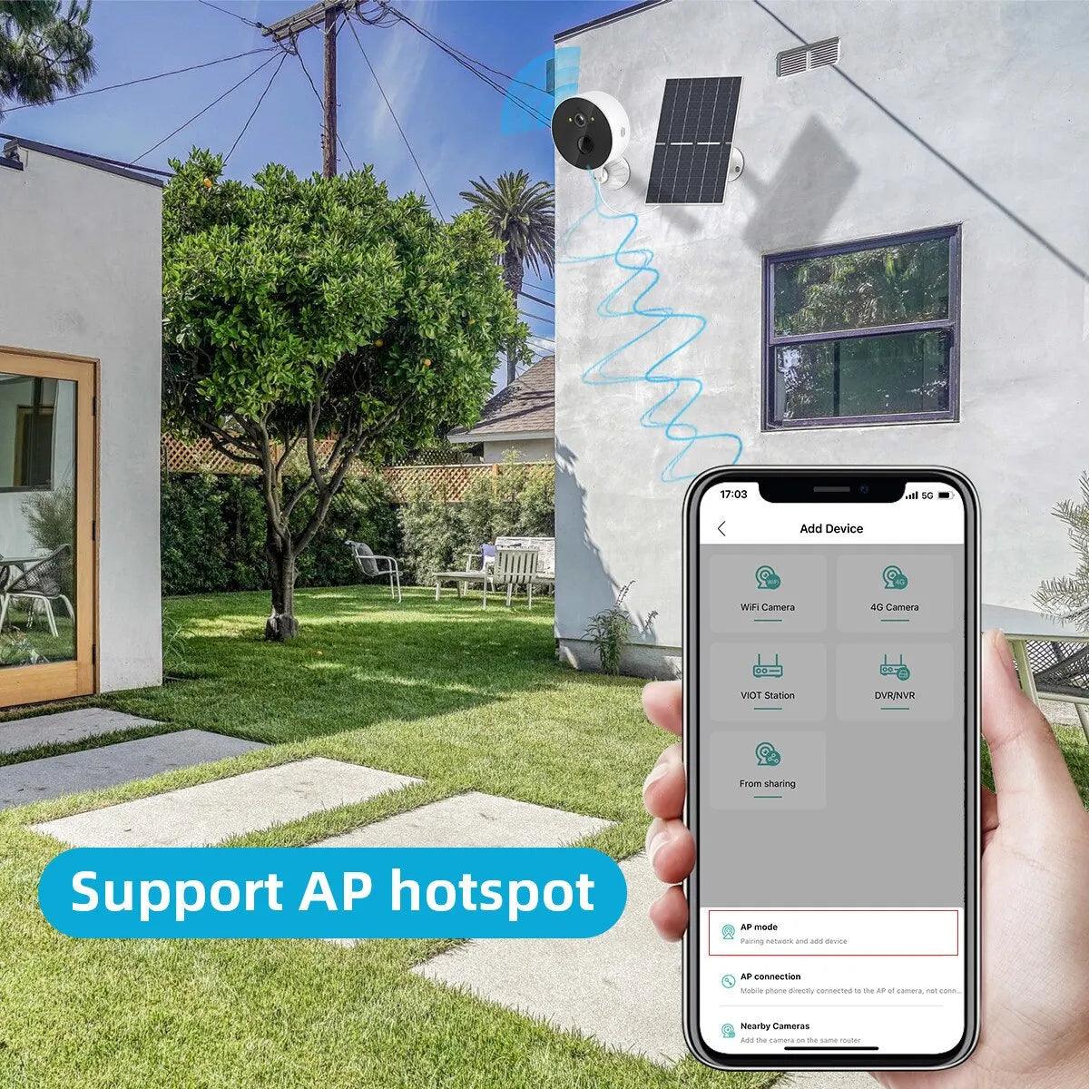 2MP Solar Wifi Camera: Advanced Property Security Surveillance  ourlum.com   