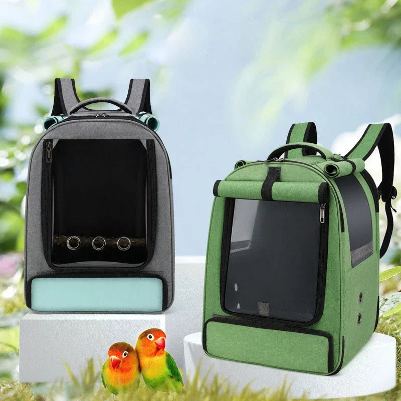Pet Parrot Backpack Carrier: Waterproof Breathable Travel Cage for Birds  ourlum.com   