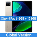 VAT Include Global Version Xiaomi Pad 6 Snapdragon® 870 Tablet 33W Fast Charging 13MP Camera 8840mAh 144Hz 11" Display  ourlum.com 6GB 128GB Gold Official Standard brazil