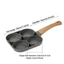 Nonstick 4-Hole Omelet Pan for Breakfast Induction Compatible