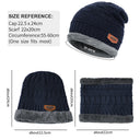 2022 Winter Men Women Thick Beanie Hat Set Wool Neck Scarf