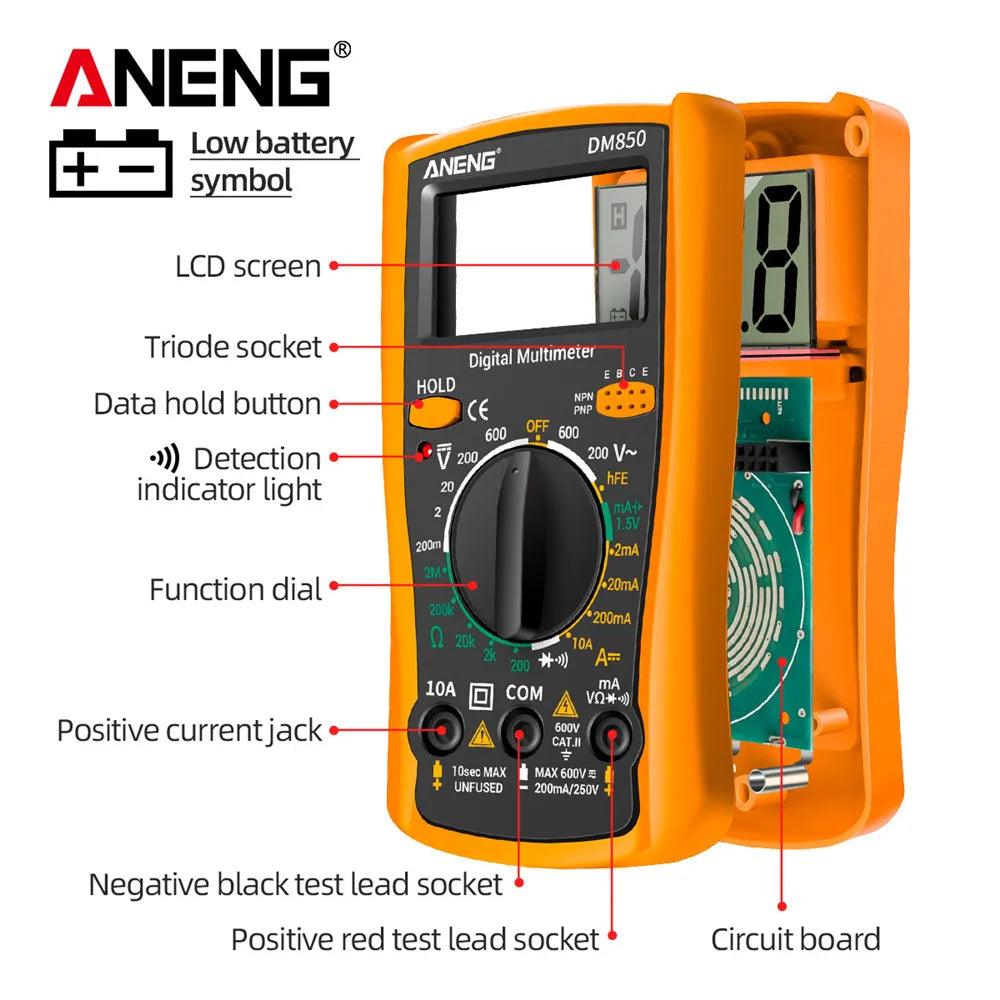 Digital Multimeter: Professional Auto AC/DC Voltage Tester Ammeter Tool  ourlum.com   