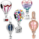 925 Silver Hot Air Ball Pendant Charm Collection for Bracelets