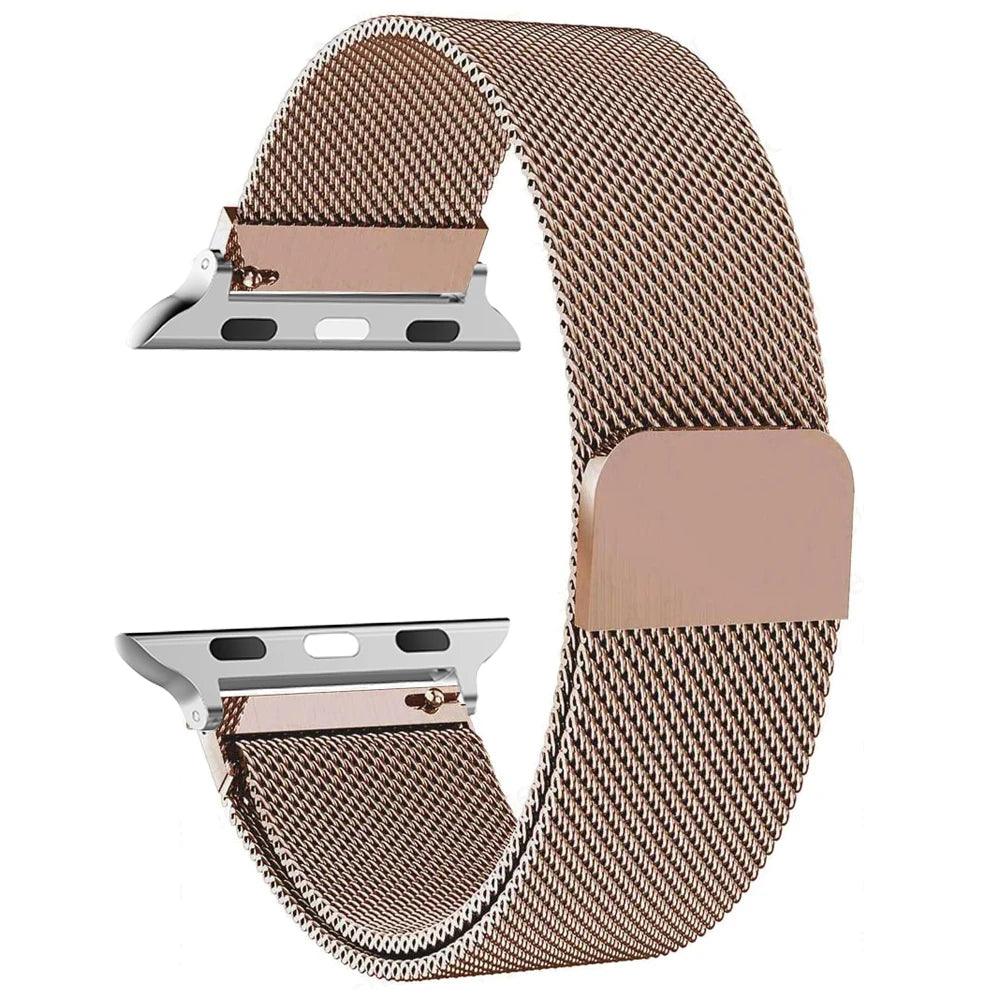 Milanese Stainless Steel Wristband for Apple Watch Series 3-9 and SE  ourlum.com   