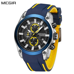 MEGIR Men's Chronograph Sport Watch: Stylish & Functional Timepiece